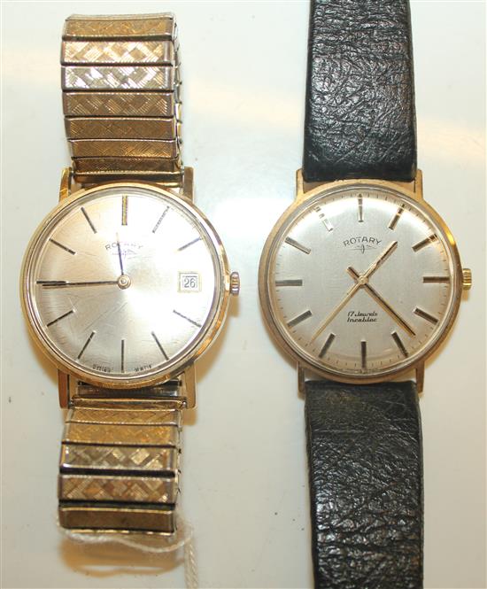 2 gold rotary watches